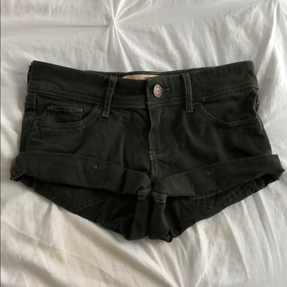 Hollister olive shorts